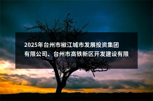 2025年台州市椒江城市发展投资集团有限公司、台州市高铁新区开发建设有限公司笔试公告 图片