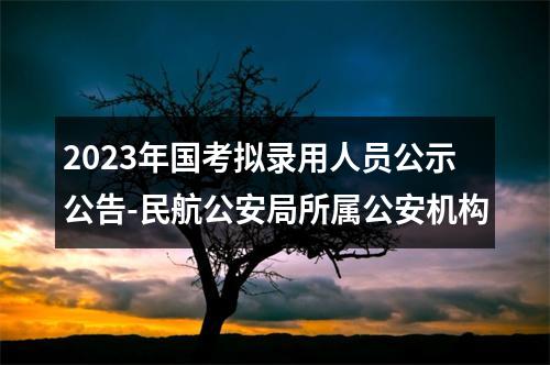 2023年国考拟录用人员公示公告-民航公安局所属公安机构 图片