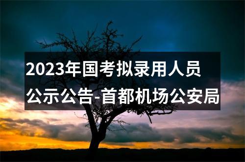 2023年国考拟录用人员公示公告-首都机场公安局 图片