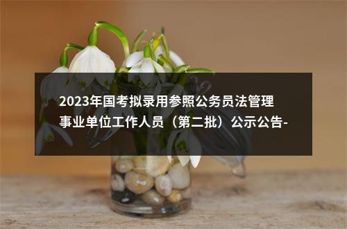 2023年国考拟录用参照公务员法管理事业单位工作人员（第二批）公示公告-国家知识产权局 图片