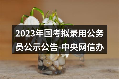 2023年国考拟录用公务员公示公告-中央网信办 图片