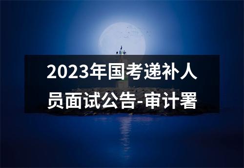 2023年国考递补人员面试公告-审计署 图片