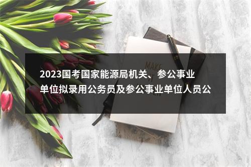 2023国考国家能源局机关、参公事业单位拟录用公务员及参公事业单位人员公示公告                进入阅读模式 图片