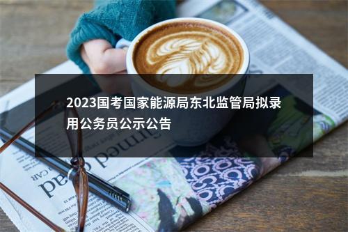 2023国考国家能源局东北监管局拟录用公务员公示公告                进入阅读模式 图片