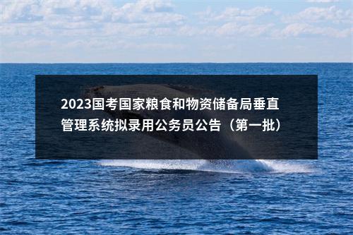 2023国考国家粮食和物资储备局垂直管理系统拟录用公务员公告（第一批）                进入阅读模式 图片