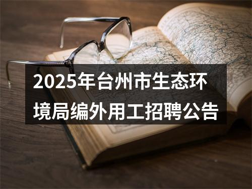 2025年台州市生态环境局编外用工招聘公告 图片